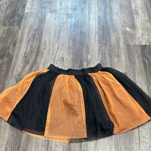 Cat & Jack Black and Orange Layered Tulle Skirt
